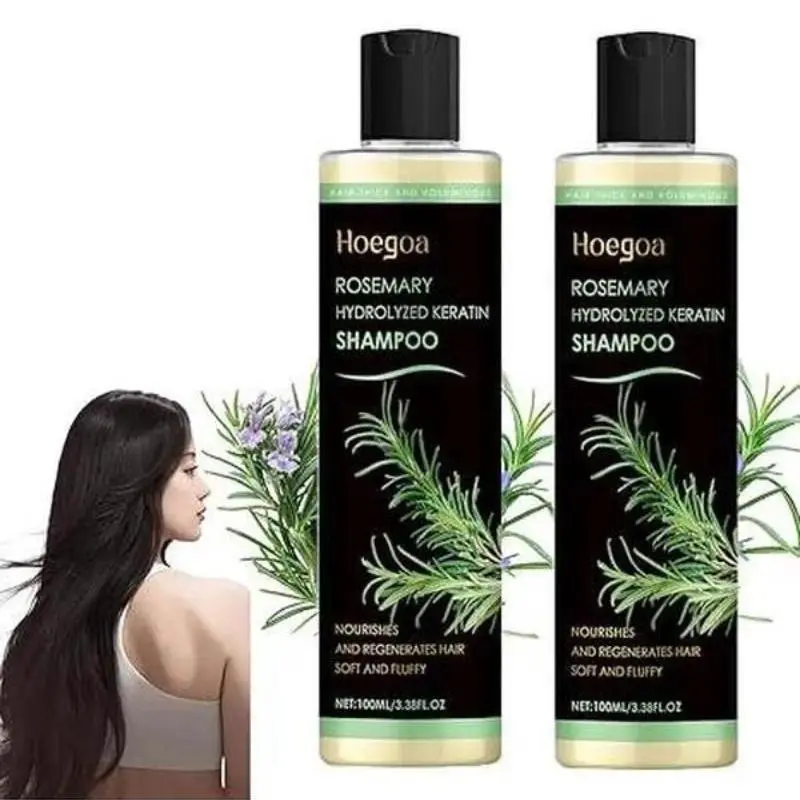 Alcohol-Free Cruelty-Free Rosemary Shampoo (100g, 24 Months Shelf Life) with Natural Plant Extracts, Gentle Deep Cleansing for Oily Scalp, Grease Control, Dry Root Hydration, Smooth Hair for Easy Styling, Ideal for Brazilian Adults