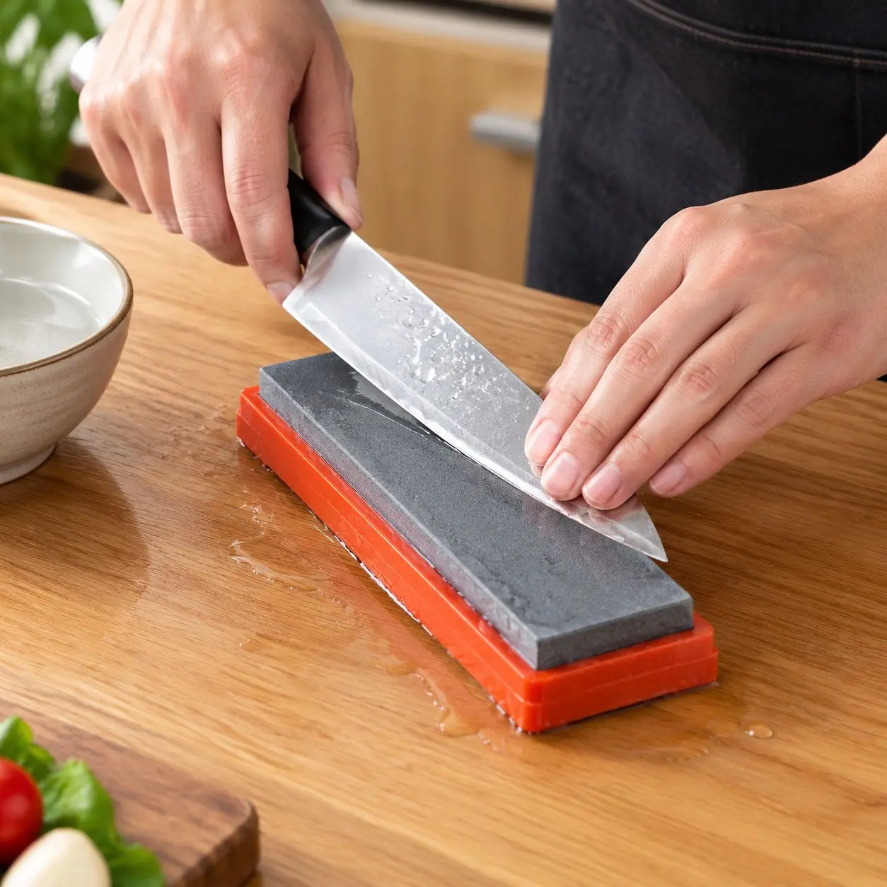 Winbond Household Sharpening Oilstone, Abrasive Tool for Kitchen Knife Edge Grinding