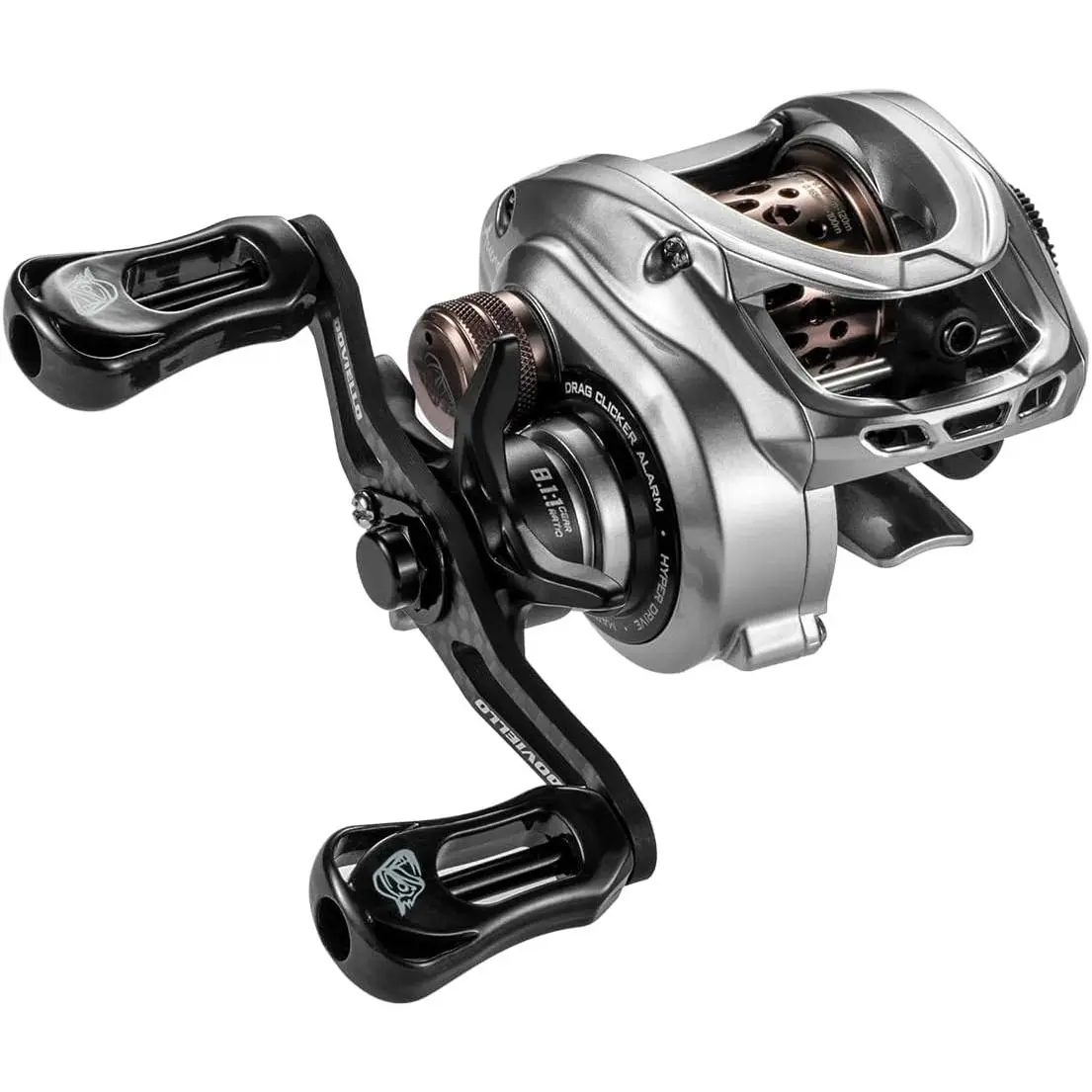HICC50 Compact Baitcaster Fishing Reels - 4.7oz Ultra Smooth  Finesse Casting 30  , 7.1:1/8.1:1 Ratio10+1 Double Shield Bearing for Saltwater Freshwater with  spools