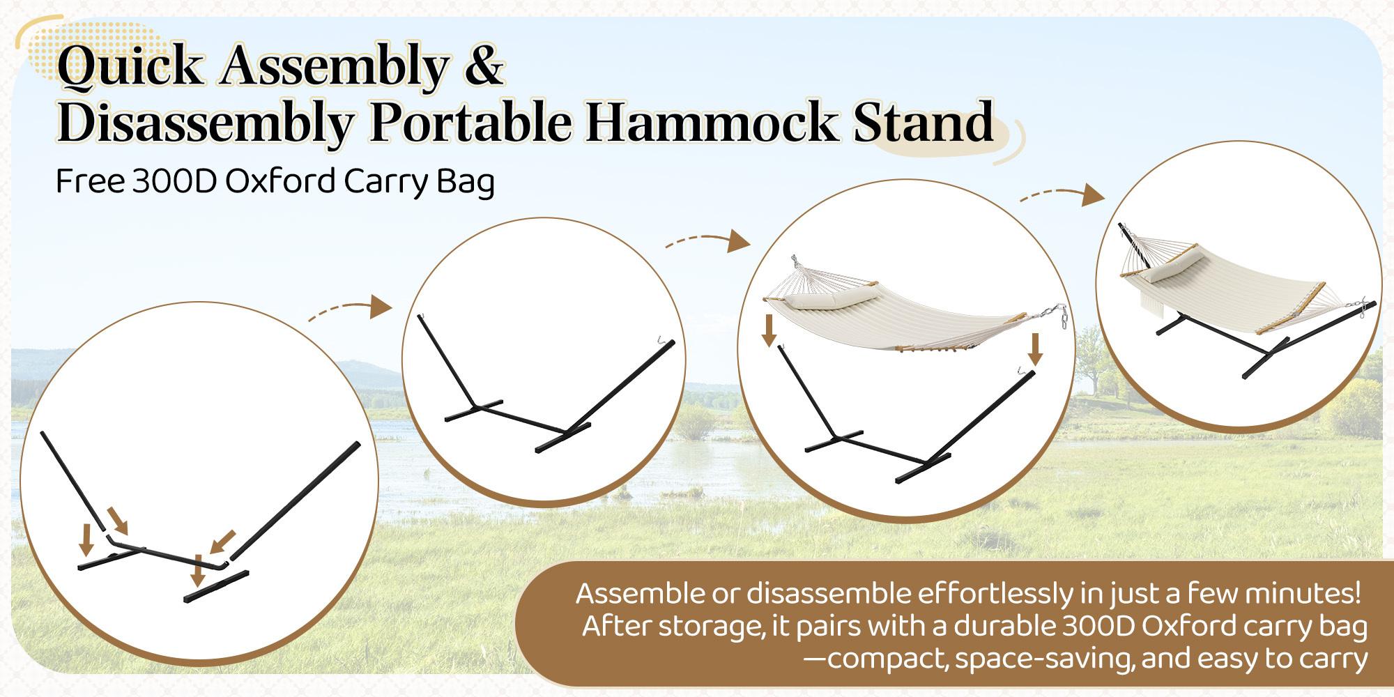 Outdoor Rope Hammock with Stand, Portable Anti-Tipping Hammock in Multiple Color Options, Hand-Woven Durable Ropes for Backyard, Beach & Poolside, Navy Blue, Blue Stripes, Red Stripes, Green Stripes, Gray Floral, Off-White Outdoor Rope Hammock with Stand, Portable Anti-Tipping Hammock in Multiple Color Options, Hand-Woven Durable Ropes for Backyard, Beach & Poolside, Navy Blue, Blue Stripes, Red Stripes, Green Stripes, Gray Floral, Off-White