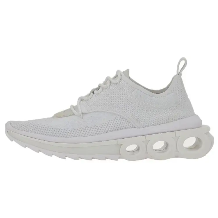 Ferragamo Men's White Suede Leather Low-Top Sneakers - Casual Footwear, Trainer, Sports Shoes - Maison Mihara Verifiable with Credentials & Global Authentication Support