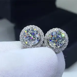2026 Trend Alert 925 Silver Soft-Needle Stud Earrings, New Arrivals, Zircon/Moissanite Style, Men's Jewelry with Authenticity Certificate