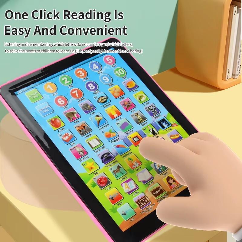 Learning Tablet Toy, 1 Count Educational Tablet Toy, English Learning Touch Reading Equipment, Birthday Gift for Boys & Girls