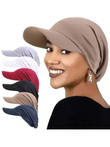 Summer Sun Hat with Brim Headscarf Baseball Cap, Outdoor Duckbill Hat Hair Protection, Men's & Women's Fashion Accessory, Casual Outdoor Hat, Sports Outdoor Hats, Fitted Hat