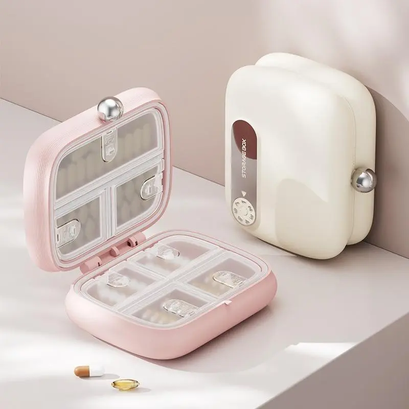 7-Day Timer Portable Pill Organizer - Moisture-Proof Sealed Travel Bag Accessory for Elderly Family Members’ Daily Vitamins/Supps, Capsules, Capsules/Pills, Pocket‑Size Carry