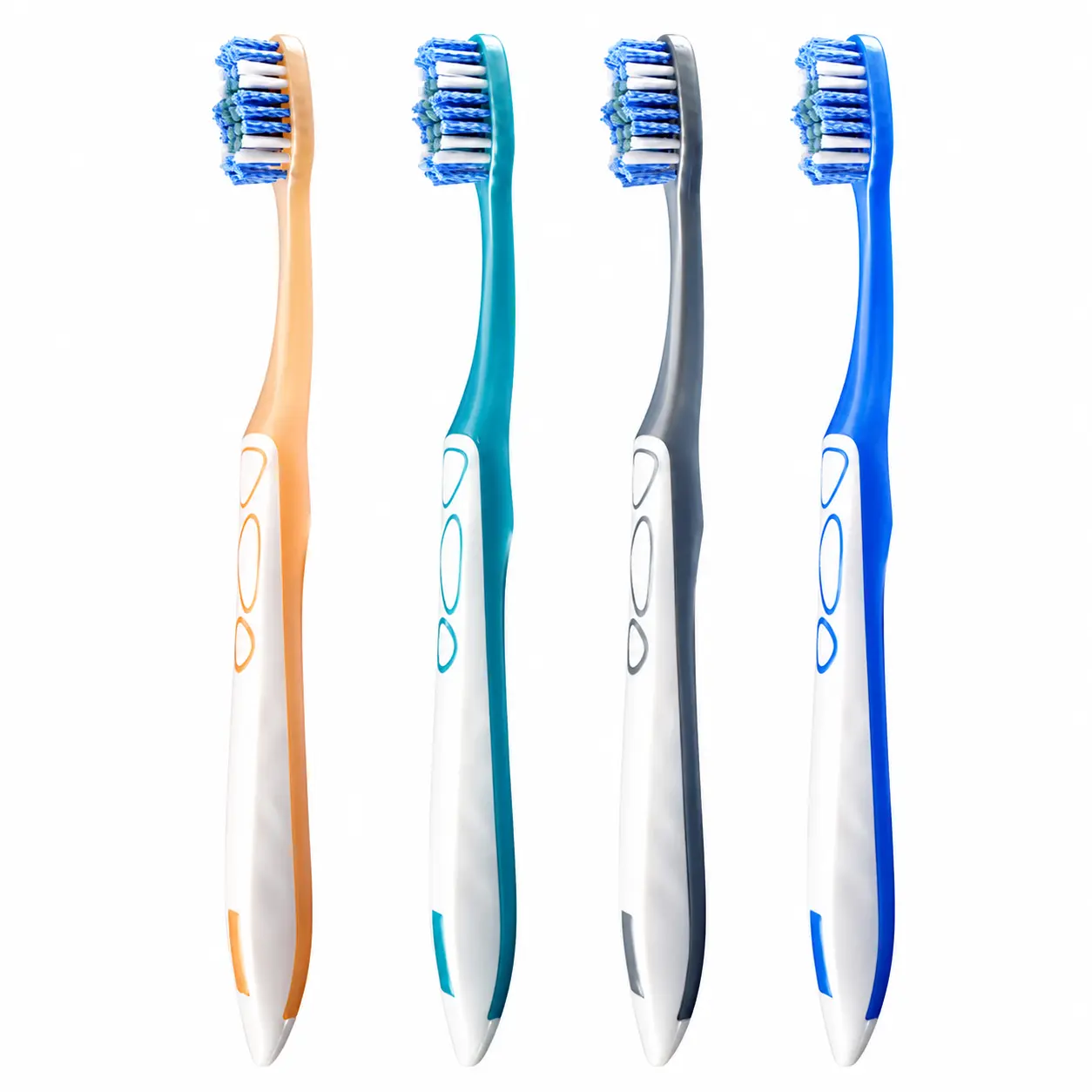 Soft-Tip Dual-Purpose Toothbrush Set for Men and Families — Medium-Soft Bristles, Multi-Level Dense Filament Design for Gentle Yet Effective Plaque Removal and Daily Oral Care — 2-Pack Bulk Ready for Reshipment