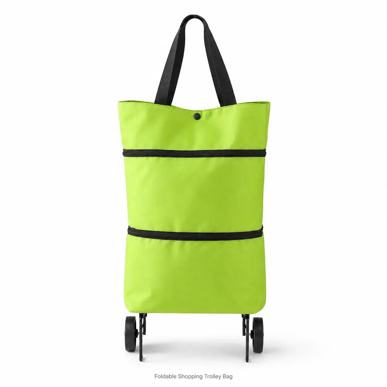 Foldable shopping tote bag with wheels, portable and reusable grocery shopping tote bag, lightweight roller shopping bag with hand handle, suitable for supermarket procurement, travel, laundry storage and daily use
