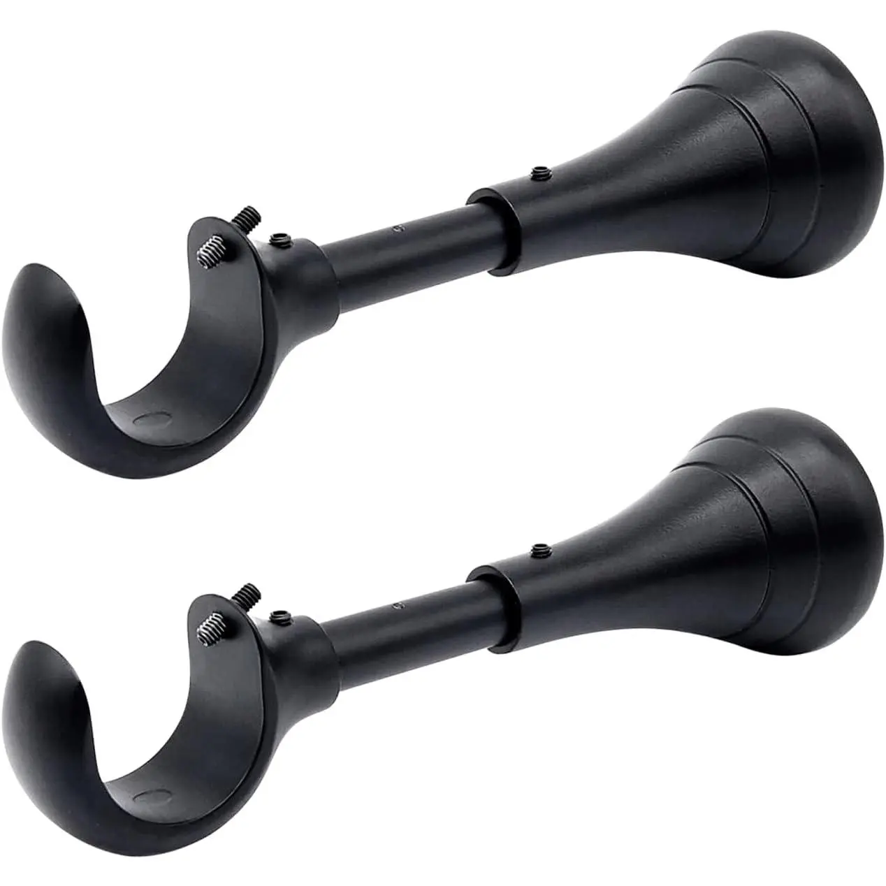 2-Piece Heavy-Duty Curtain Rod Bracket Set, 6in Adjustable Wall-Mounted Hook, Extra-Long Blind Bracket for Heavy-Duty Curtains, Extended Window Hardware