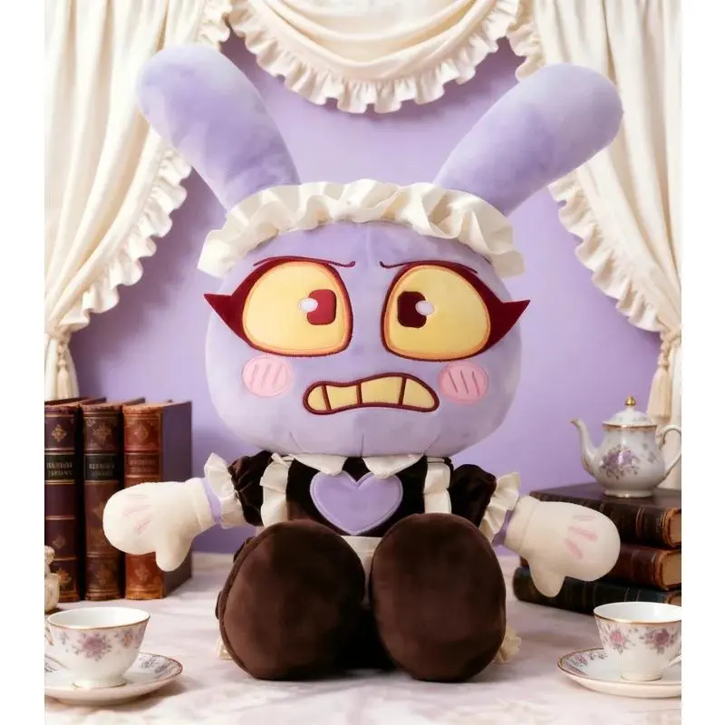 25cm Jax Plush Doll Maid Set Plush Rabbit Soft Toy Children's Birthday Gift Home Bedroom Decoration Purple Rabbit Companion