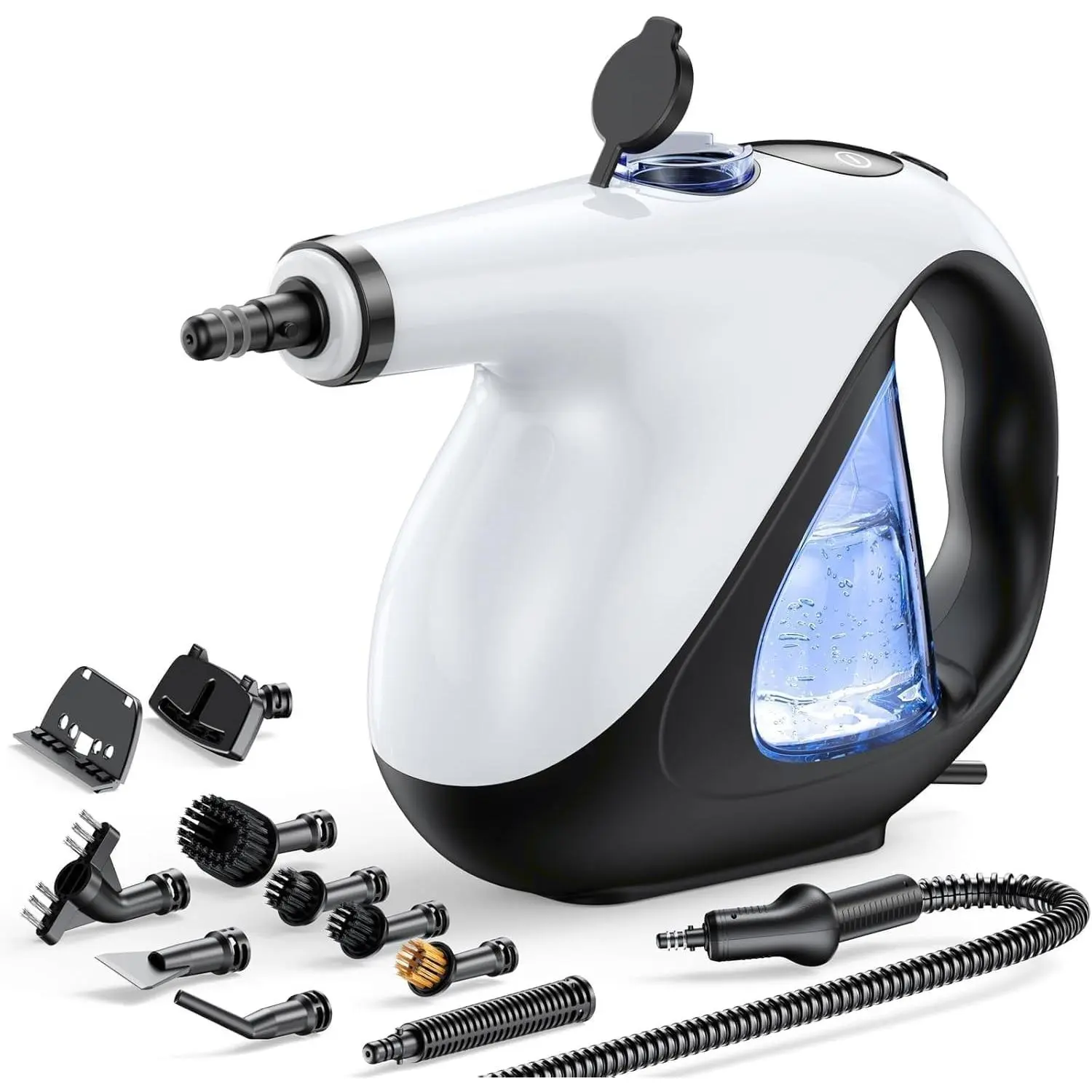 Handheld Steam Cleaner for Home 3s Instant Heat-Up No Need to Wait, Upgrade 2 LB Light Weight Easy Refill Portable Steamer for Furniture Couch Grout Walls Kitchenware (White)