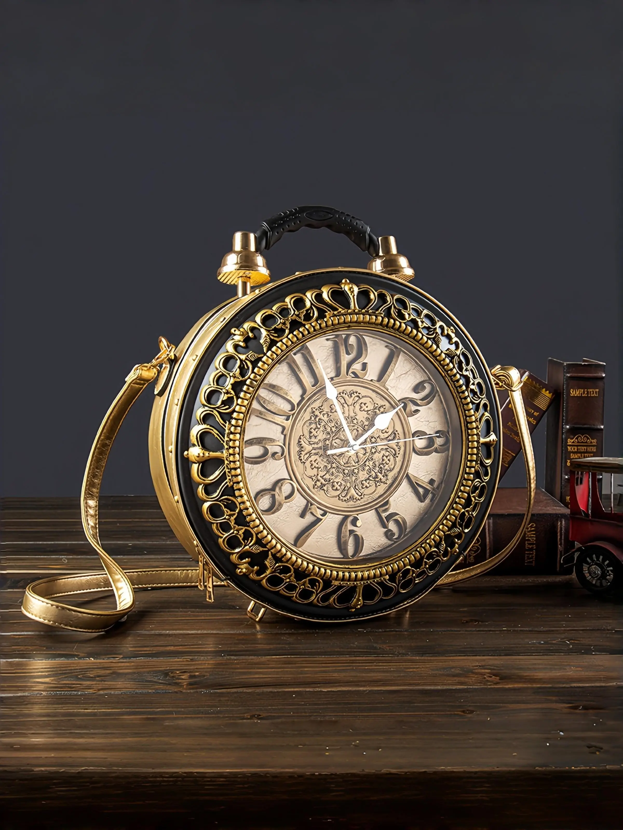 Vintage Fashion Watch Bag, Unique Cartoon Handbag, Versatile Vintage Bag, Creative Women's Shoulder Crossbody Bag, New Retro Style, Unisex Design, Perfect for Daily Use Thanksgiving and Christmas Gifts, Christmas Travel