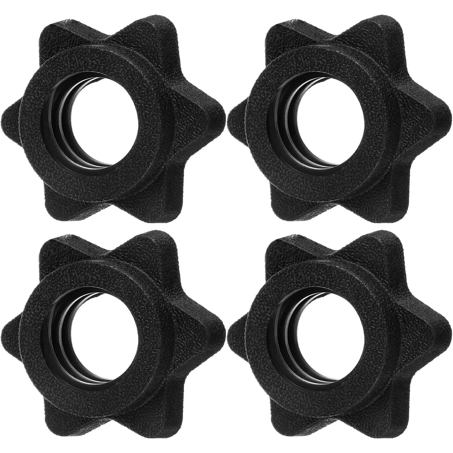 Women's Barbell Parts - 4PCS 1" Spinlock Dumbbell Collars, Hex Nut Clips, Weight Clamps for Standard Barbells, Gym Use Weight Lifting Fitness Equipment