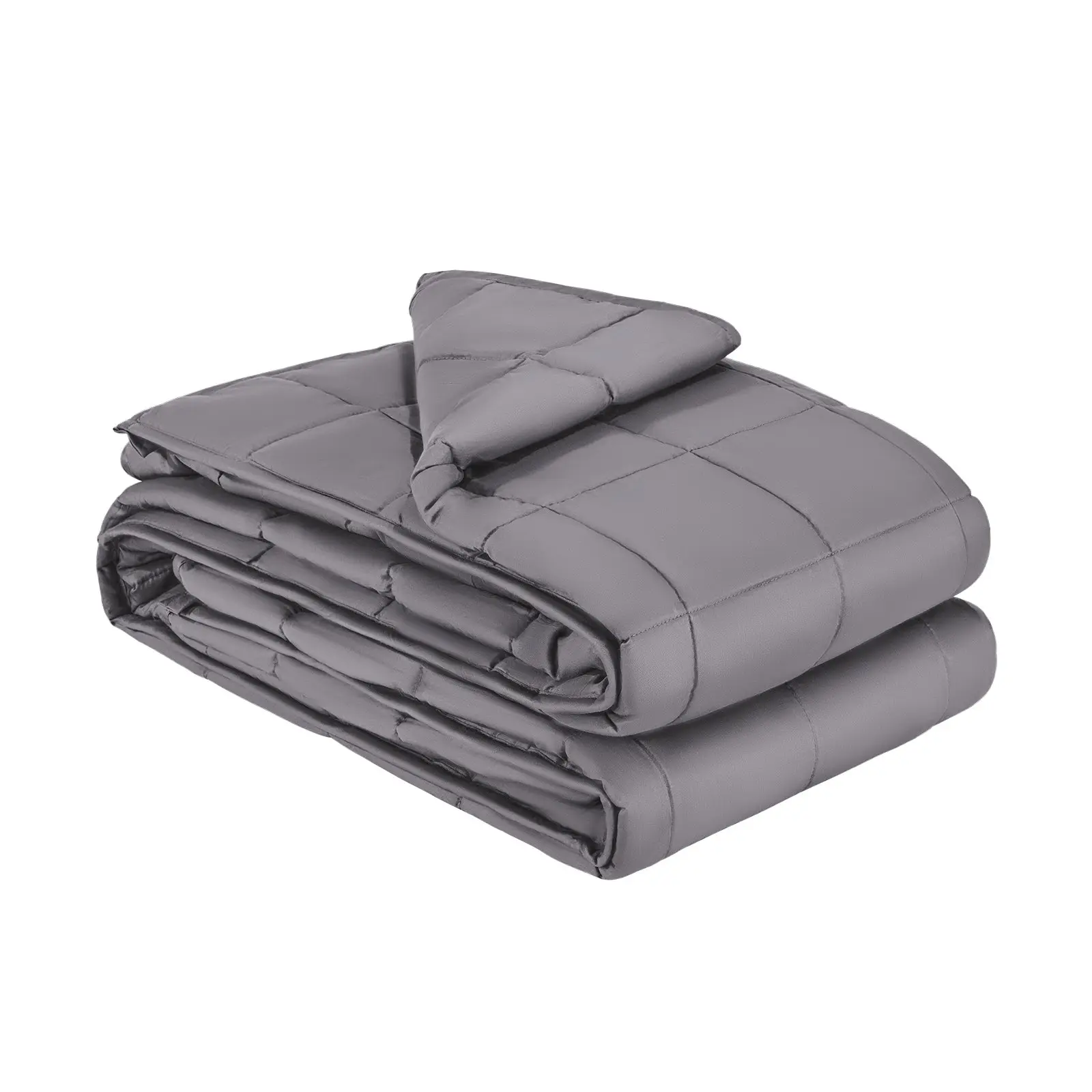 VEVOR Rectangular Weighted Blanket, 25 lbs King Size 80x87 in, 100% Cotton Soft Breathable Heavy Blanket with Glass Beads, for 250-310 lbs Adults, Anxiety & Stress Relief, Sleep Improvement, Grey