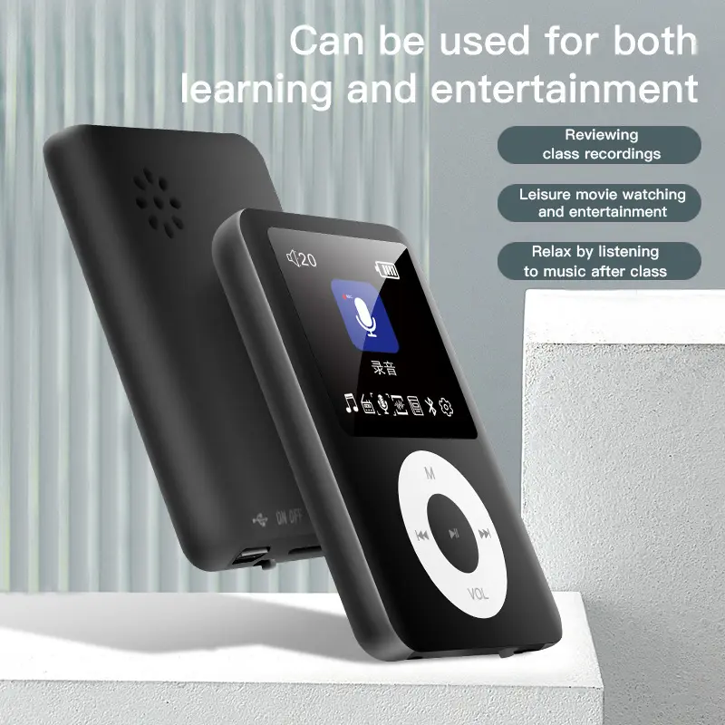 Bluetooth MP3 MP4 Player with Speaker, Portable Digital Music Player with Ebook Reader, Voice Recorder & FM Radio for Travel, Sports and Daily Use