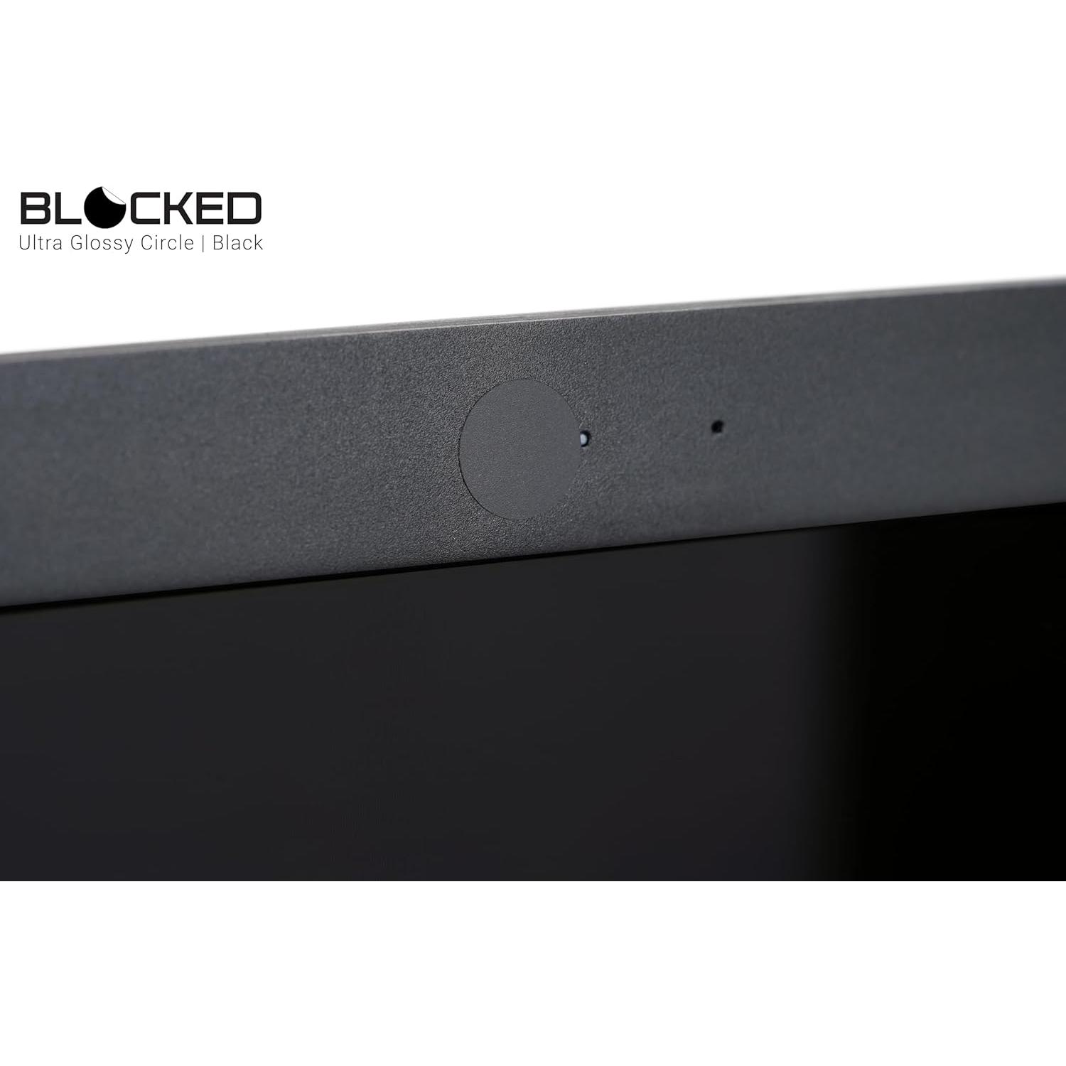 Stackable Webcam/Camera Vinyl Covers | 95 Low-Tack Restickable Webcam Sticker | 5-Sizes | Black 95-Pack (Muted Matte)