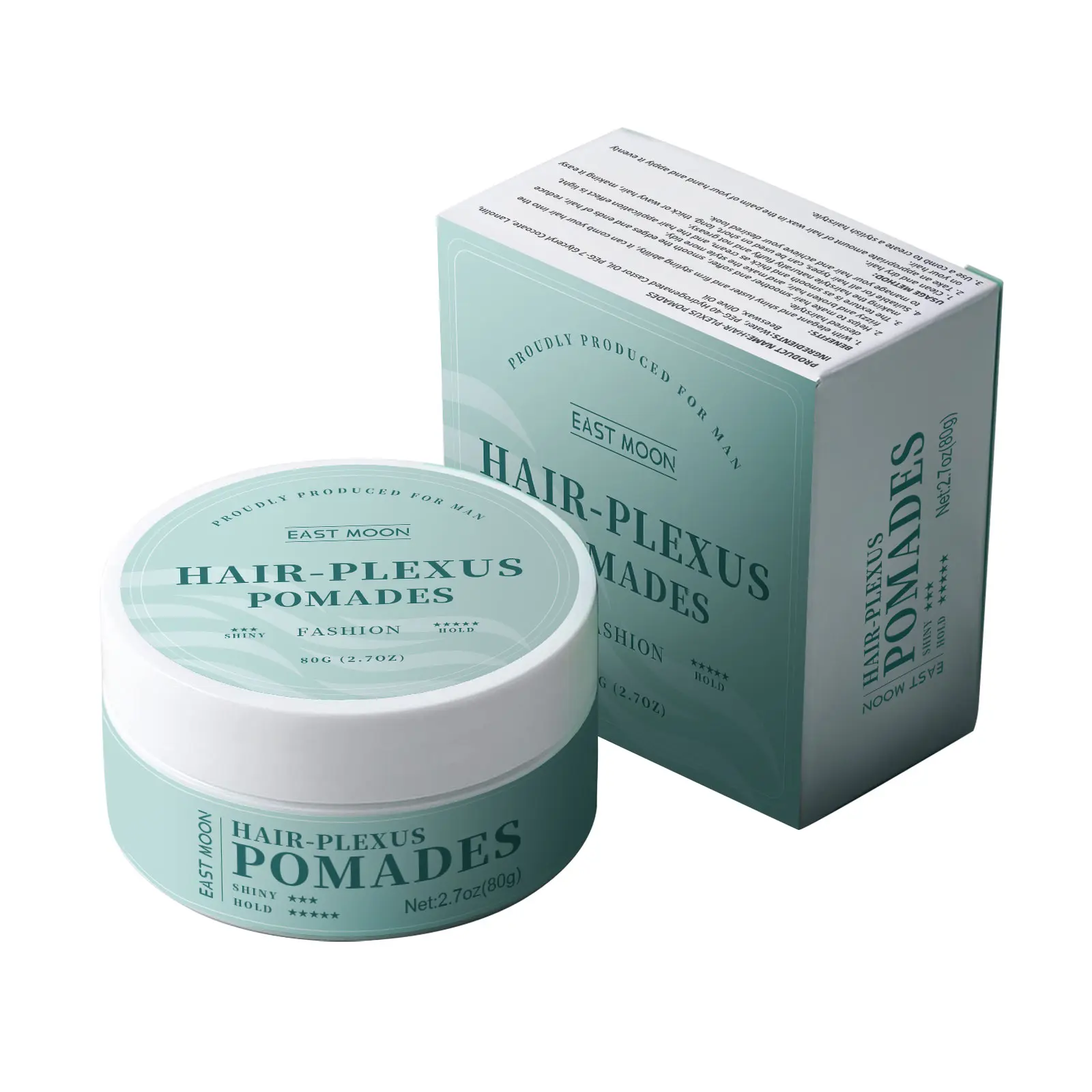 East Moon Hair-Plexus Pomades, Anti-Frizz Hair Care Moisturizing Shine Styling Gel Natural Volume