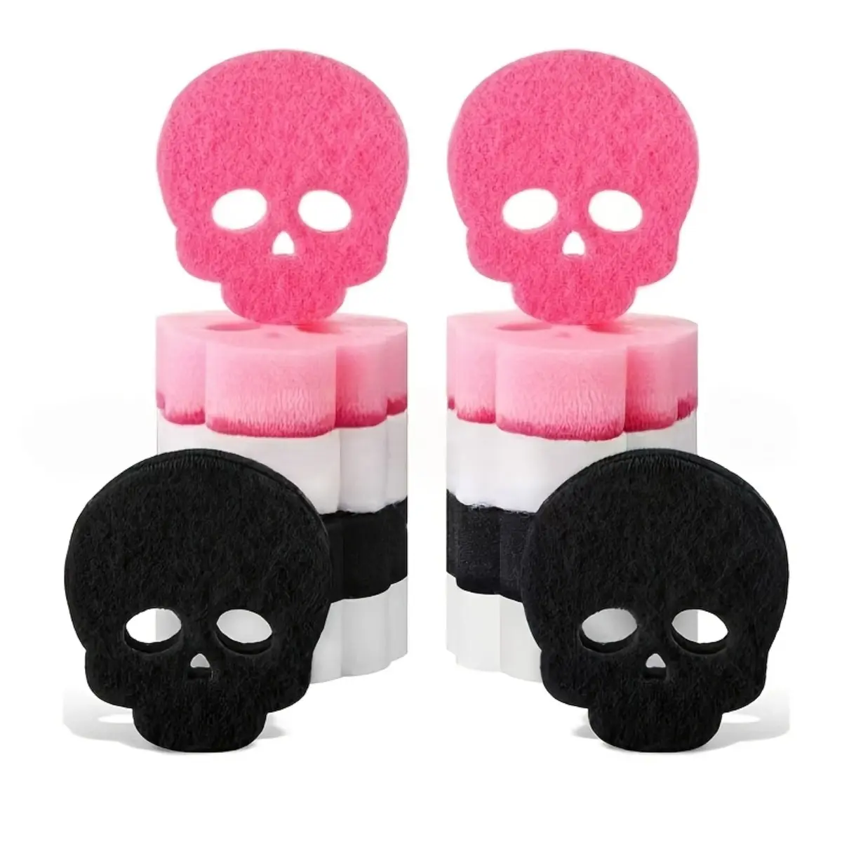 6-Piece Bulk Value Pack Halloween Theme Scouring Pad, Cost-Effective Novelty Ghost Pumpkin Cleaning Sponge Combo, Space-Saving Spooky Dish Scrub Sponge Set, Dish Sponges for Bars & Restaurants Commercial Supplies