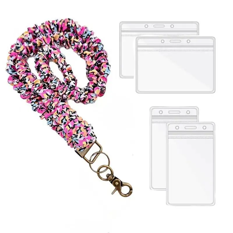 Cute Soft Fabric Lanyard for ID Badges, 17.5-Inch Tangle-Free Neck Strap with Cartoon PVC Charm, Name Tag Holder for Students & Office Staff, Id Badge Holder With Lanyard, Id Card Lanyard