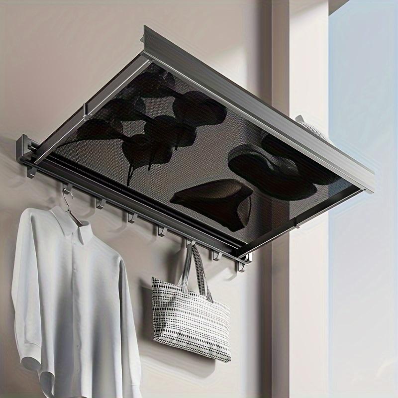 Compact Design Space-Saving Invisible Folding Balcony Net Cloth Drying Rack Accessories Laundry