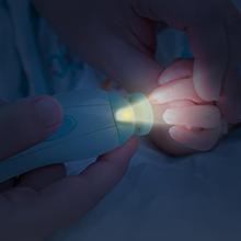 Baby Nail Trimmer Electric,Safe Baby Nail File, Baby Nail Clippers with Light and 6 Grinding Pads for Newborn Infant Toddler or Adults Toes and Fingernails, Kids Nail Care, Polish and Trim