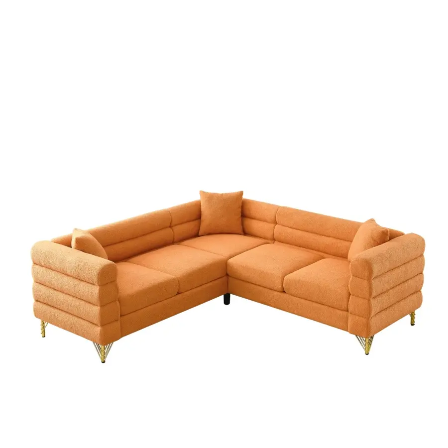 81.5-Inch Oversized Corner Sofa, L-Shaped Sectional Couch,   5-Seater Corner Sofas With 3 Cushions For Living Room, Bedroom, Apartment, Office,lounge,chair,boneless upholster couch,bean,bag,crate,and,barrel,compression,foam,,mattres,r,overheat,protection,