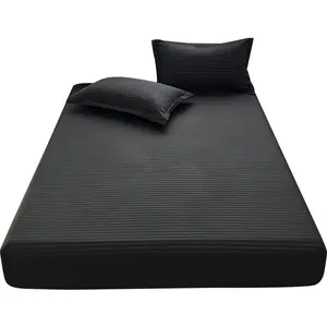 Deep Stripe Bed Sheet, Ultra-Fine Fiber Material, Soft and Breathable, Suitable for All Seasons, Comfortable Bed Linen