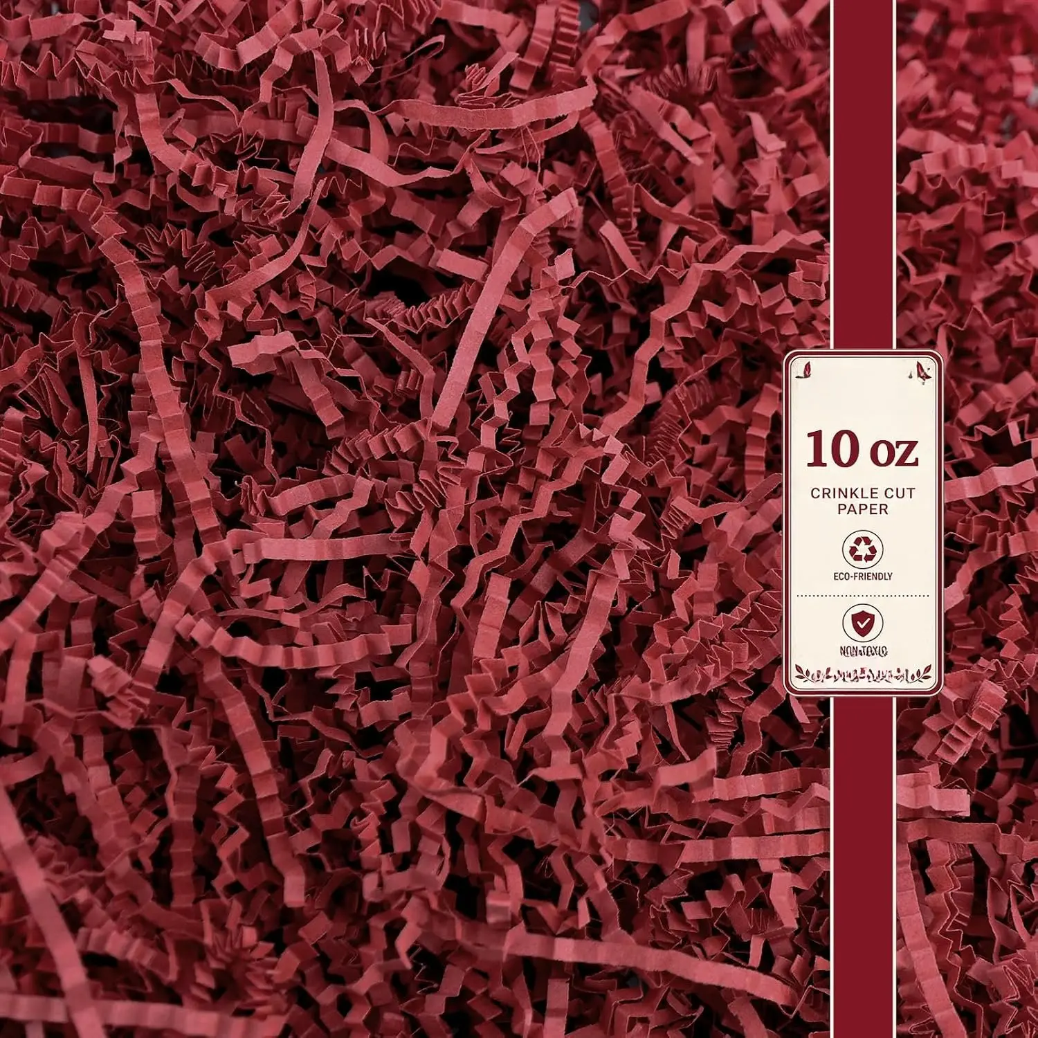10oz Crinkle Cut Paper Filler Shreds for  Baskets, Confetti Shredded Paper Stuffing Grass Basket Stuffers for Bag, Bridesmaid Proposal Box, Packing, Party Favors Craft Decor Red