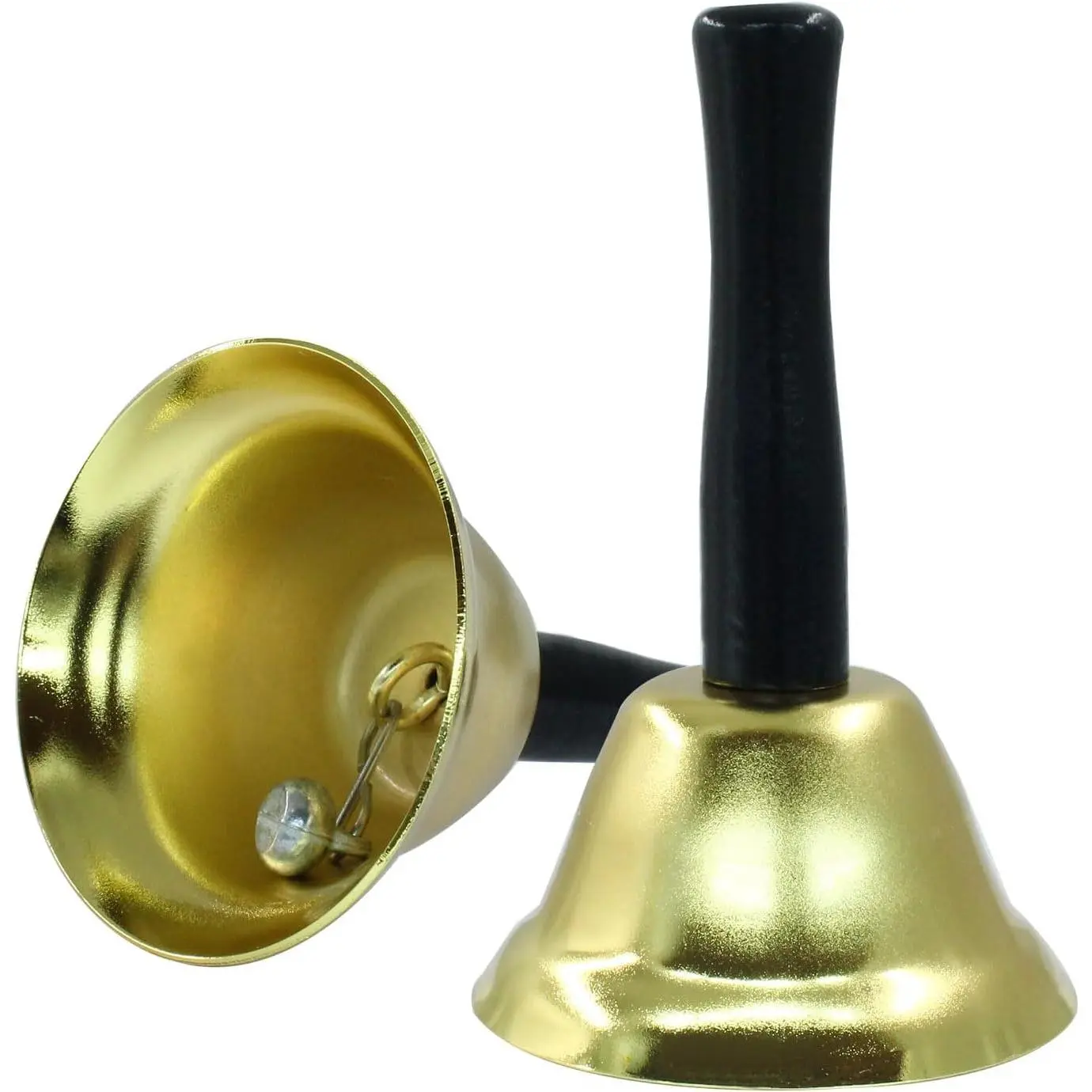 2 Pack Loud Hand Bells,  Ringing Bells with Handle Call Bells Dinner Bells for Classroom,  Line, , Jingles, Ringing