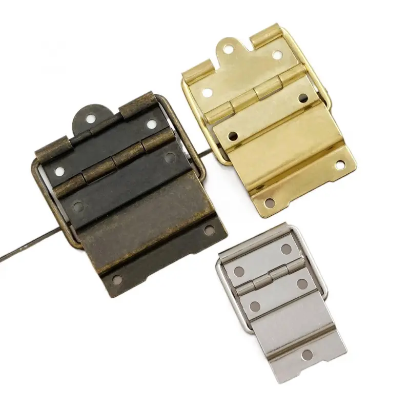 Small integrated hinge D148 vintage wooden box iron hardware 90-degree folding hinge for wardrobe doors, vintage style hinge