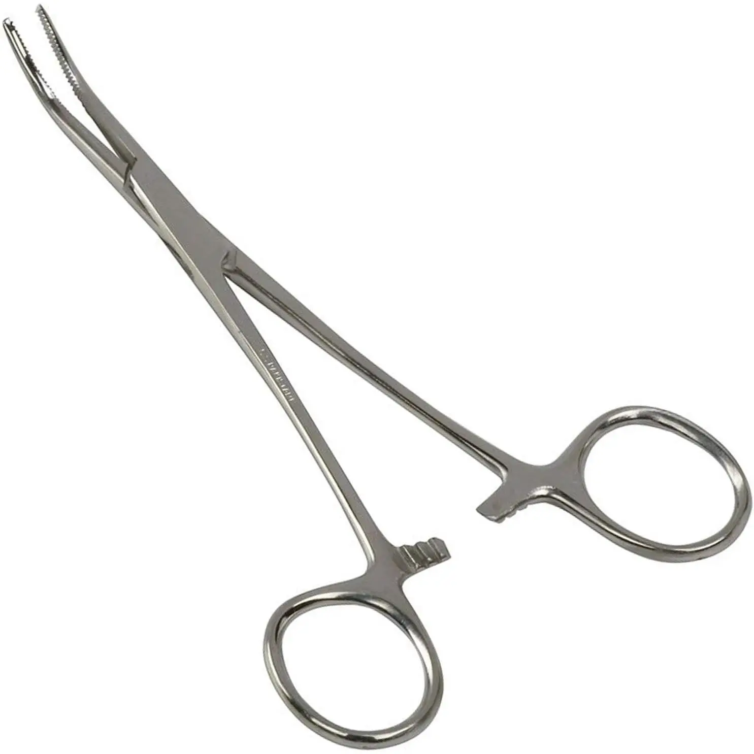 Kelly Forceps Clamp Tool, 5.5 in Stainless Steel Hemostat with Serrated Curved Tip and Locking Mechanism for Craft & Medical Use, Inches, Medical Users