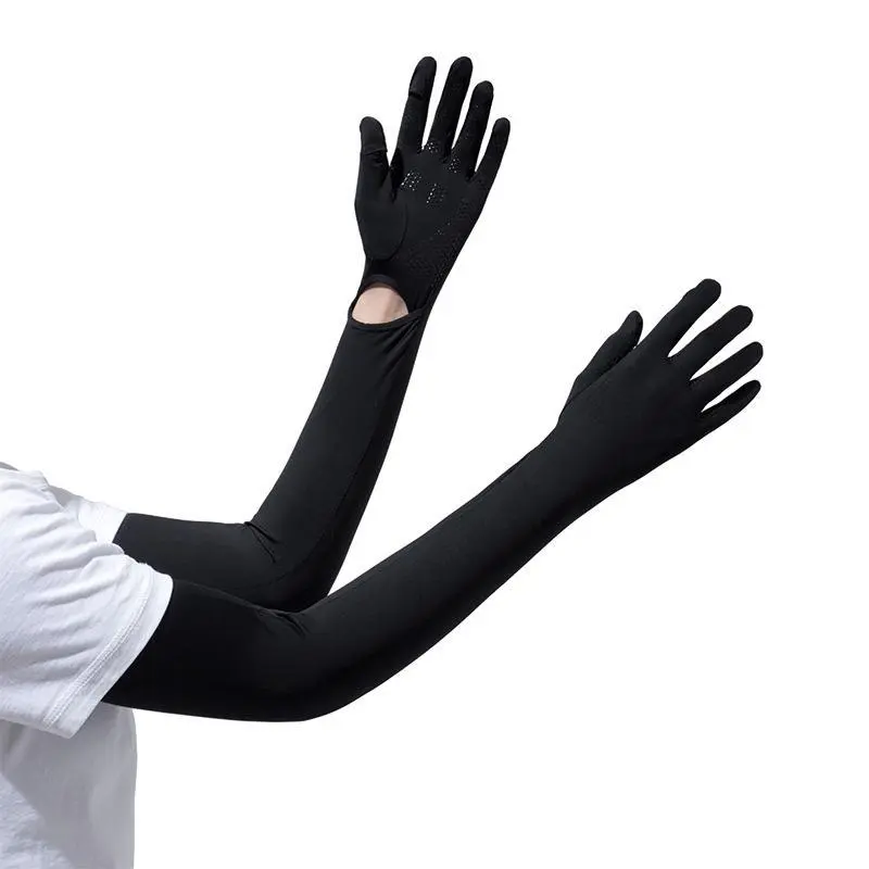 Ultra Thin Women UV Long Sun Protection Gloves Touchscreen Arm Sun Driving Gloves UPF 50+ for Outdoor Sports Cycling(1 Pair )