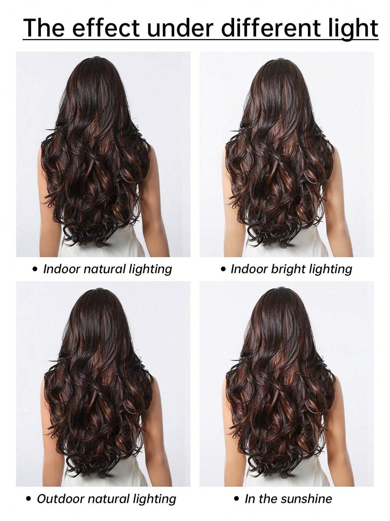 26 Inch Long Body Wavy Wigs for Women, Gorgeous Fluffy without Bangs, Synthetic Heat Resistant Wigs for Party, Daily Use, Natural Looking Wigs