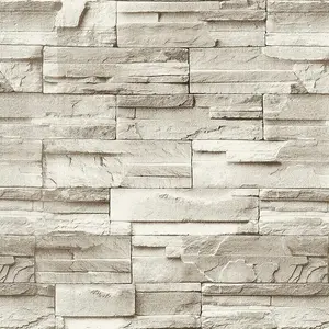 17.7”×118.1” Peel and Stick Faux Stone Brick Wallpaper Removable Vinyl Contact Paper Decorative Backsplash for Kitchen Bathroom Wall Decoration