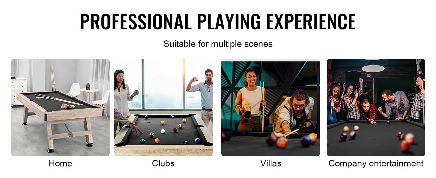 VEVOR Billiards Table, 7 ft Pool Table, Adjust Legs Stable Billiards Table, Pool Table Set Includes Balls, Cues, Chalks and Brush, Wood Color with Black Cloth, Perfect for Family Game Room Kids Adults VEVOR Billiards Table, 7 ft Pool Table, Adjust Legs Stable Billiards Table, Pool Table Set Includes Balls, Cues, Chalks and Brush, Wood Color with Black Cloth, Perfect for Family Game Room Kids Adults