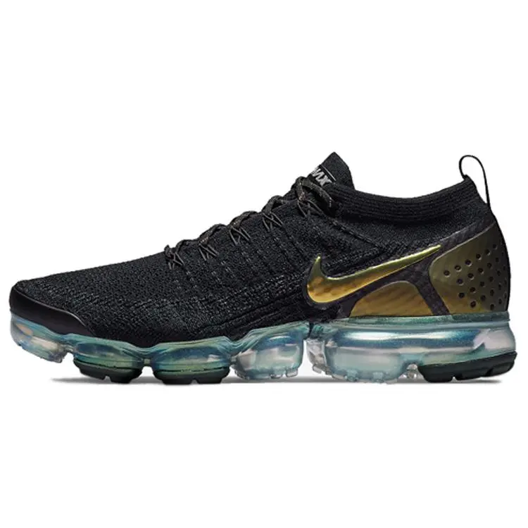 Nike VaporMax Flyknit 2 Men's Comfortable Versatile Knit Low-Top Air Cushioned Casual Running Shoes Verifiable, with credentials and supporting global authentication