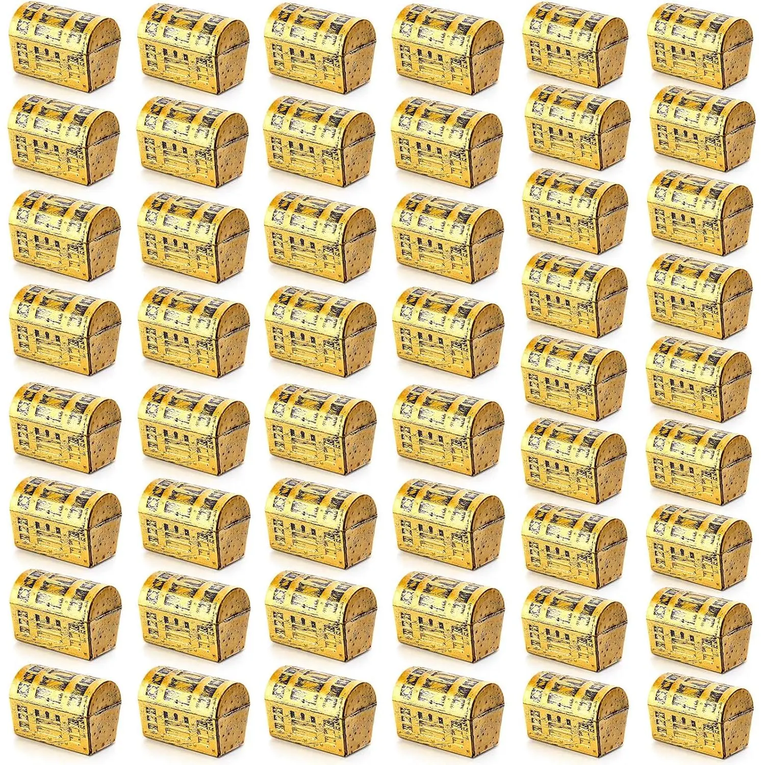 50 Pieces Mini Pirate Treasure Chest Box Plastic Chests Vintage Pirate Jewelry Storage Box for Play Halloween Christmas Party Favors Prizesfidget toys