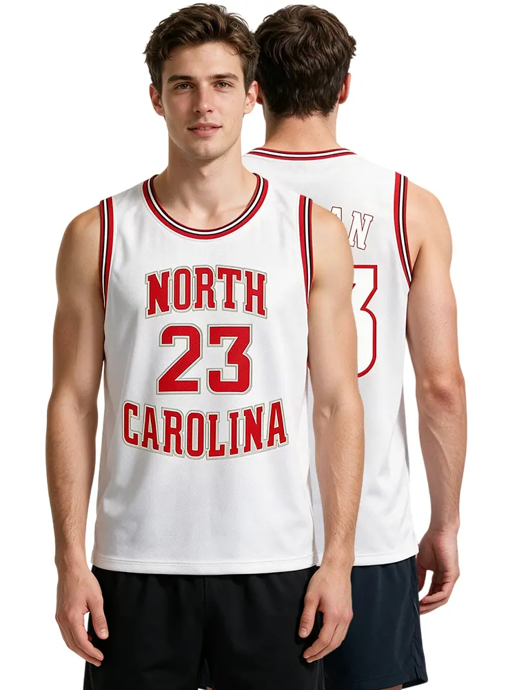Men's #23 Vintage Printed Basketball Jersey, Breathable Polyester Sleeveless Training Top, Quick Dry Workout Athletic Shirt, Lightweight Sports Tank, White Red Black Yellow Green Purple Gray, Basketball Practice Jersey, Sportswear Clothing, S-XXXL