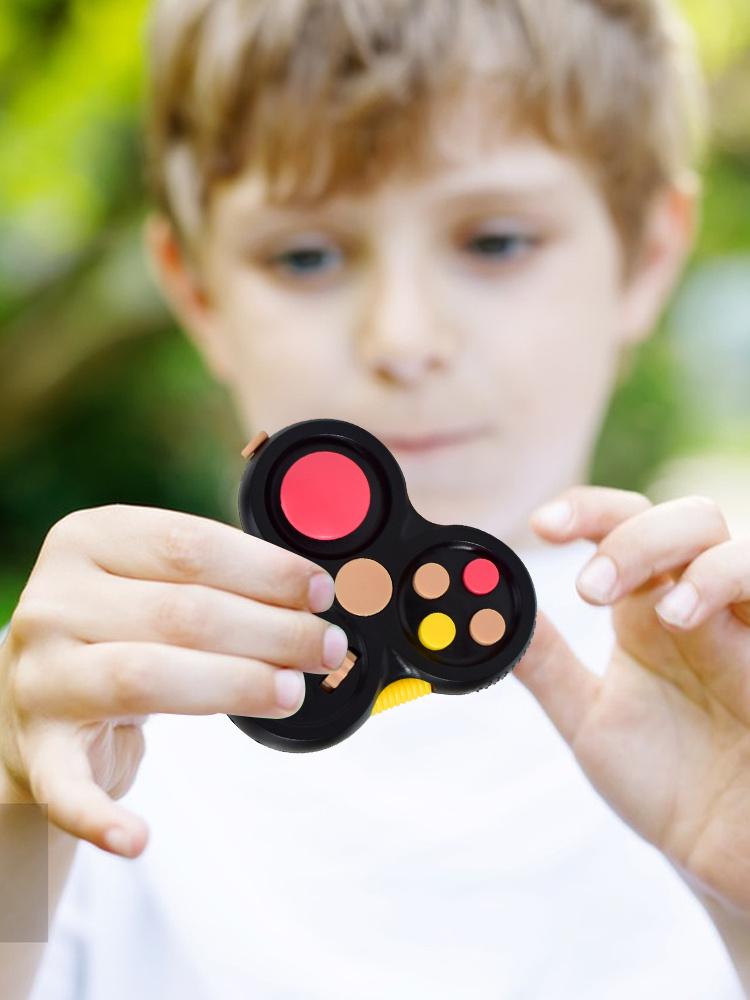 Children's Stress-Relief Fidget Spinner Toy--Silent Sensory Rotating Cube Game, Suitable for Children Over 3 Years Old