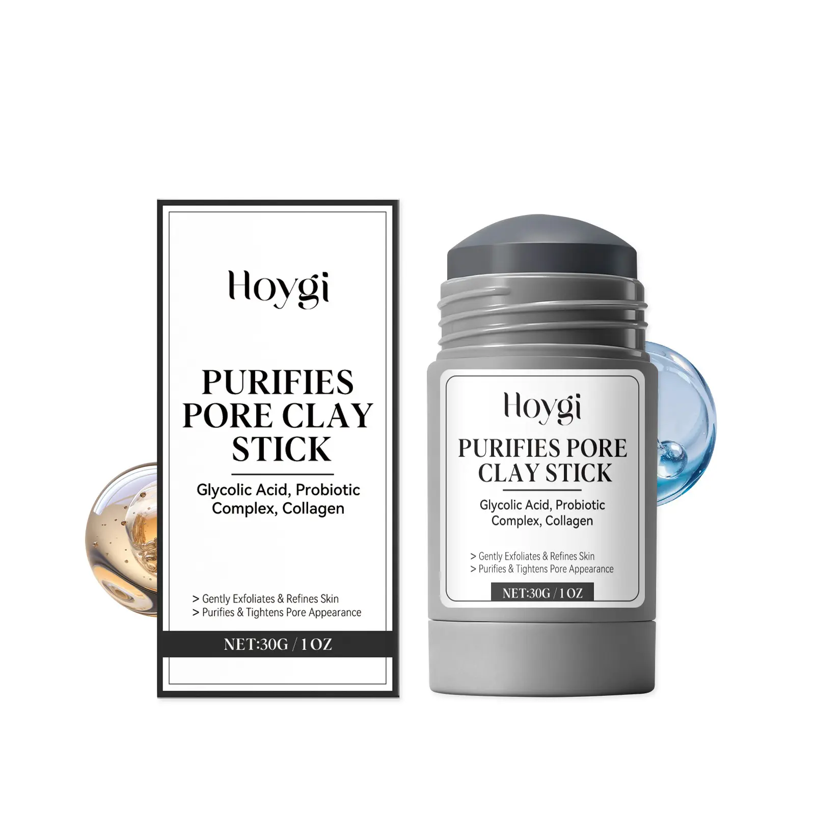 Hoygi Pore Purifying Mud Mask Stick Gentle Skin Cleansing, Hydrating, Delicately Moisturizing, Refreshing, Smear-On Mud Mask