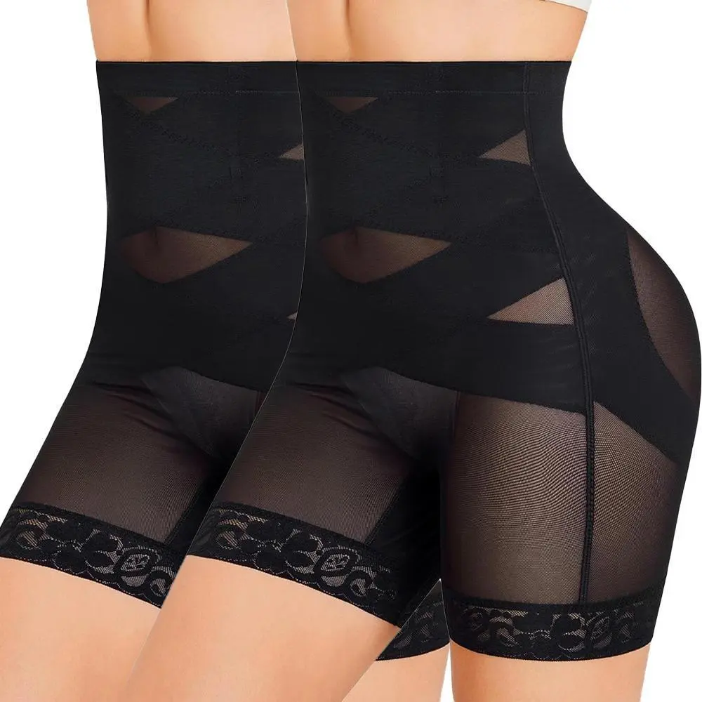 Women's High Waist Lace Shapewear Shorts, Casual Style Tummy Control Girdle for Butt Lifting and Everyday Postpartum Recovery, Lady, Basic, Elegance
