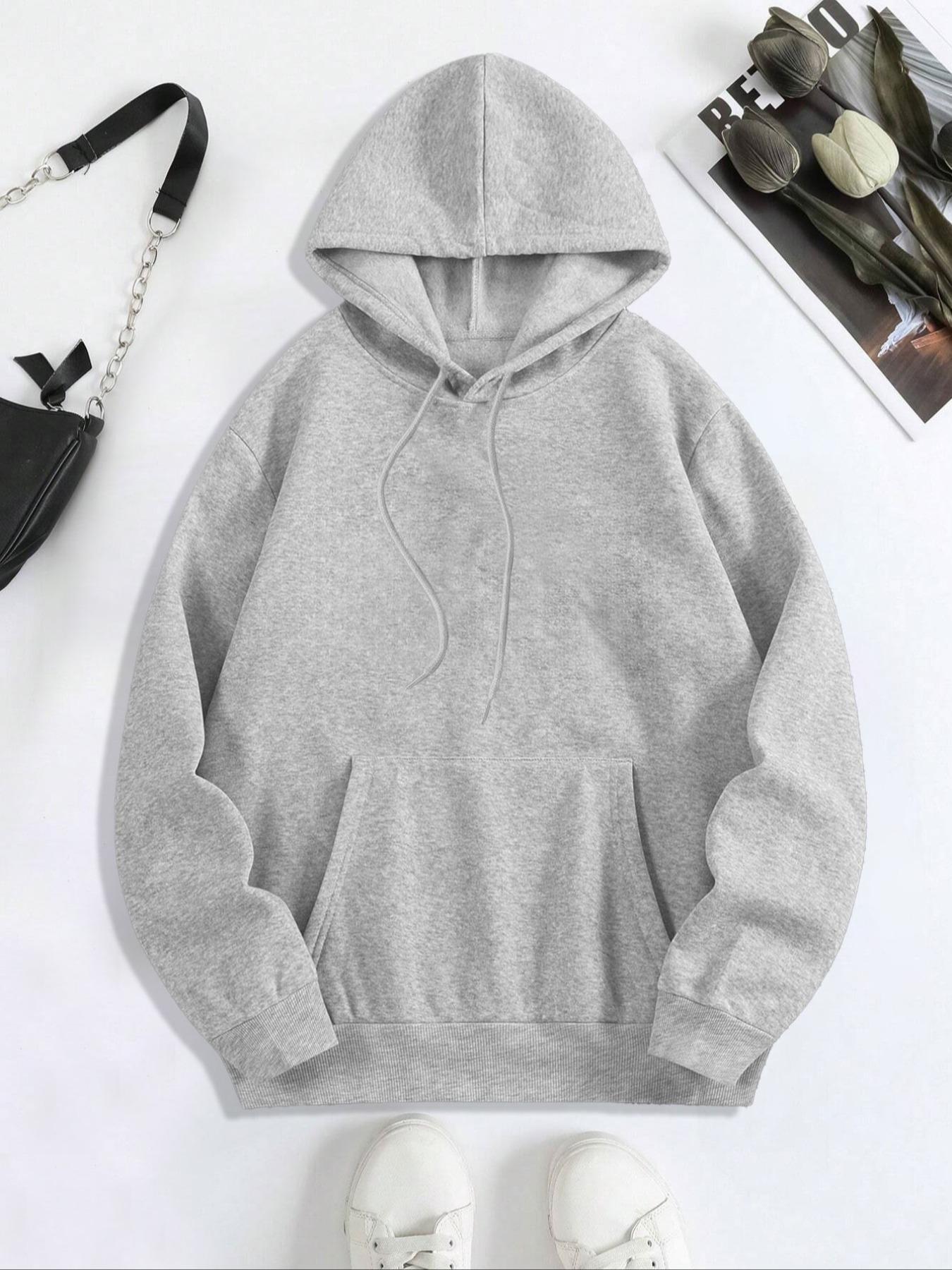 Women's Letter & Sun Print Graphic Hoodies Drop Shoulder Thermal Lined Hoodie, Fashion Casual Drawstring Pocket Hooded Sweatshirt for Daily Holiday Outdoor Wear, Ladies Clothes for Fall & Winter