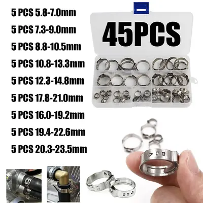 10 Colliers De Serrage Hydraulique Inox 5,8-7,0 Mm – Une Oreille, Costaud