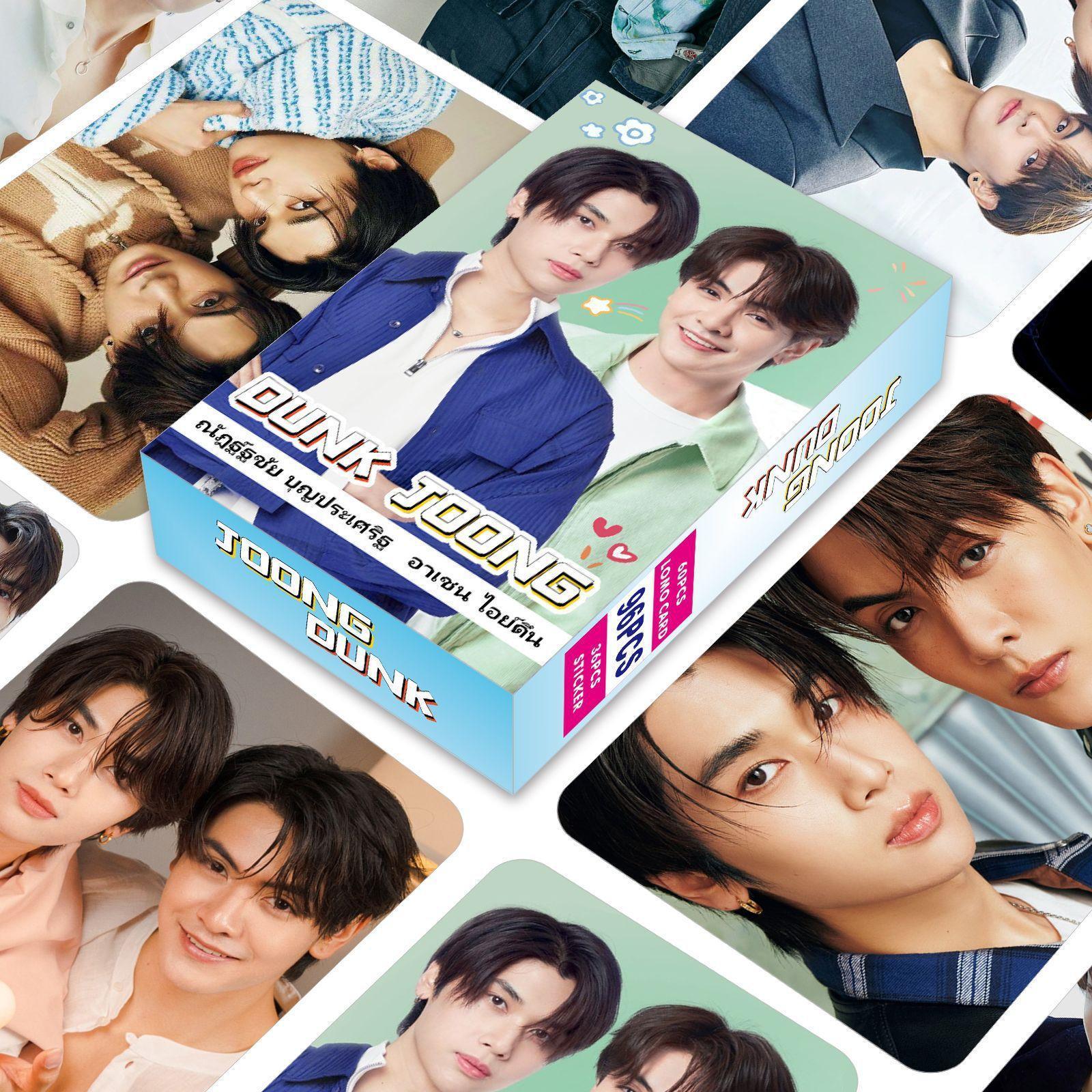 96 Pcs/Set Thai Star JoongDunk Laser Lomo Card Dunk and Joong Characters 3 Inches HD Photocard Stickers for Fans Collection Gift