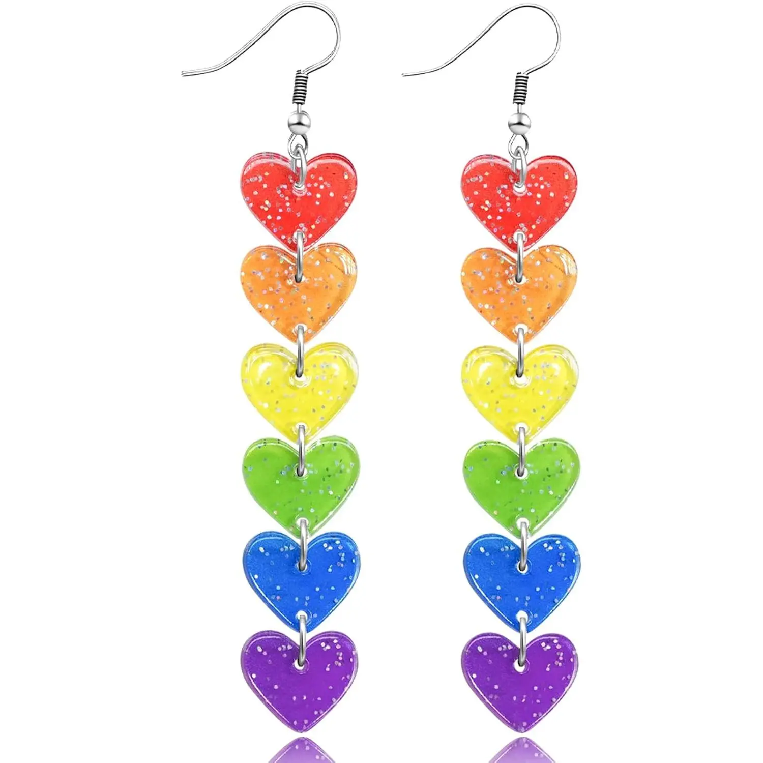 LGBTQ Rainbow Pride Earrings for Women Men  LGBT Heart Earrings for Lesbian Transgender Progress Flag Pride Accessories Outfit Gifts LGBT Accessories Outfits