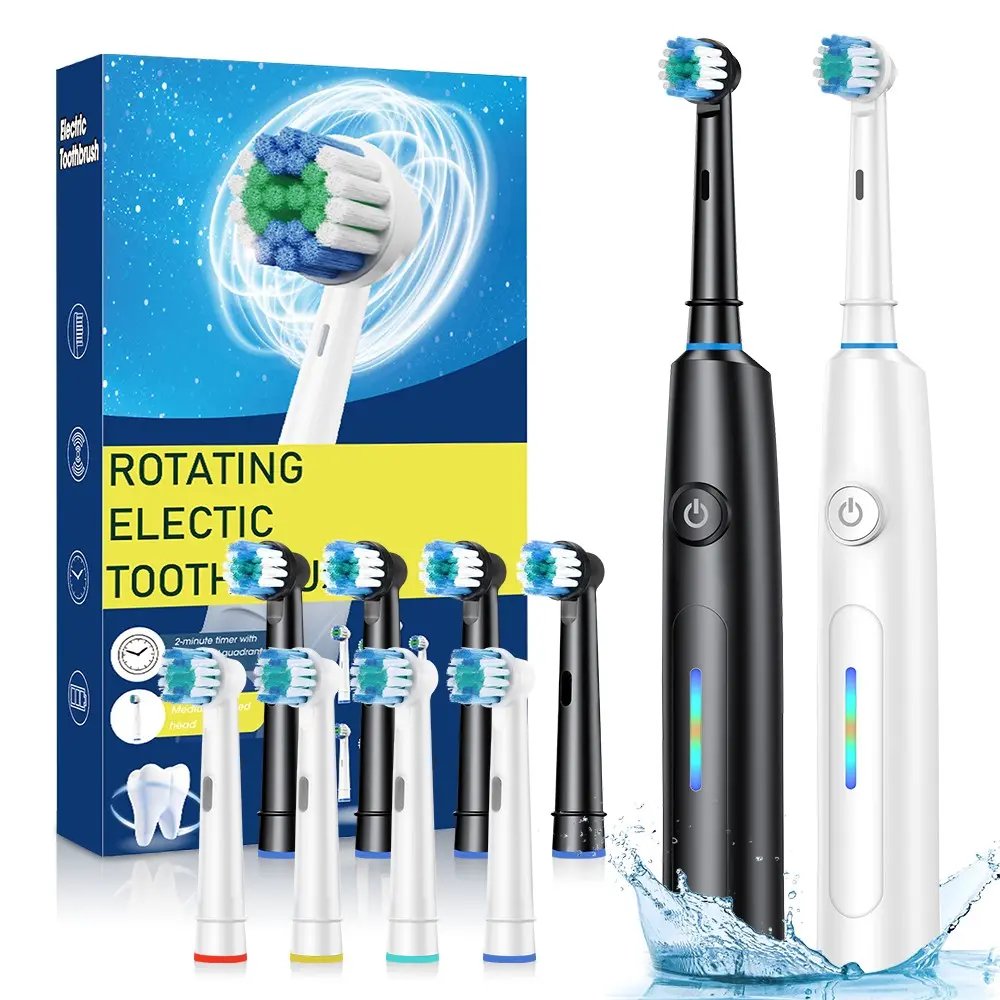 Electric Toothbrush, Portable with Replacement Heads, Adult Oral Care, Deep Cleaning Mode, Unisex, Perfect Gift for Family and Friends