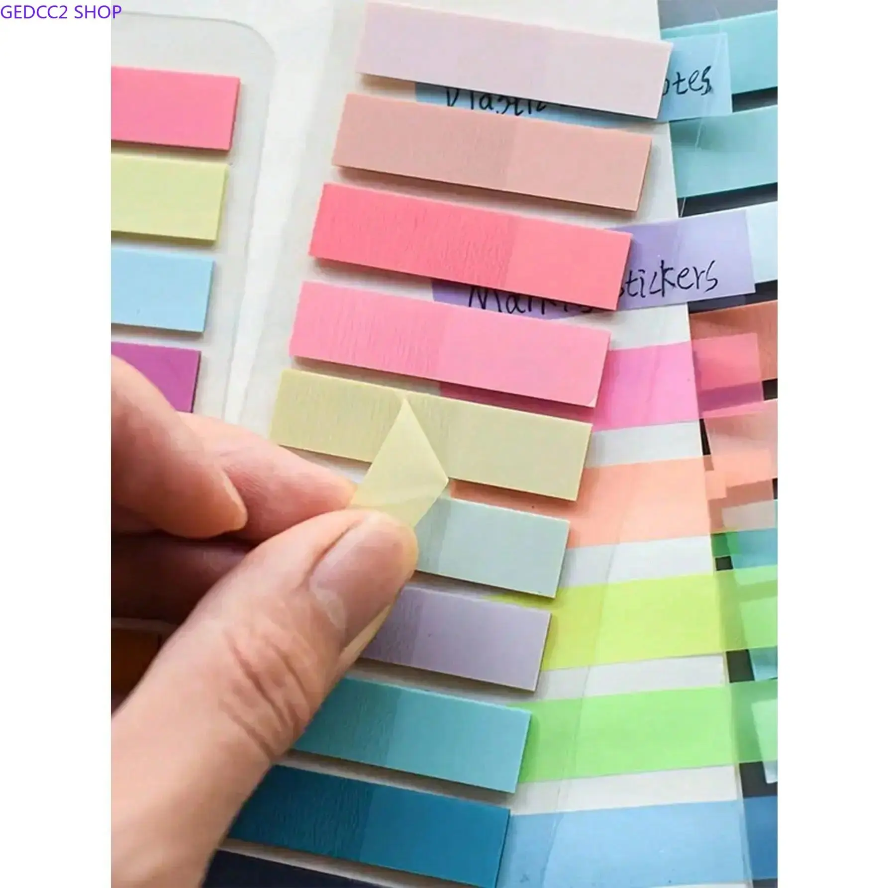 Transparent Sticky Index Tabs, 600/1200PCS Morandi Color-Coded Self-Adhesive Page Labels, Reusable Clear Book Marking Flags for Textbooks & Journals, All-in-One Back to School Stationery & Office Desk Organizer Accessories