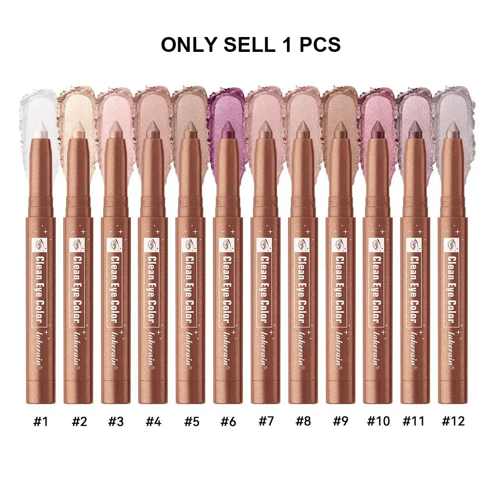 12 Color Antique Copper Eyeshadow Stick, Metallic Gloss Eye Makeup, Long-Lasting Pigmented Balm, Perfect for Daily & Party Use
