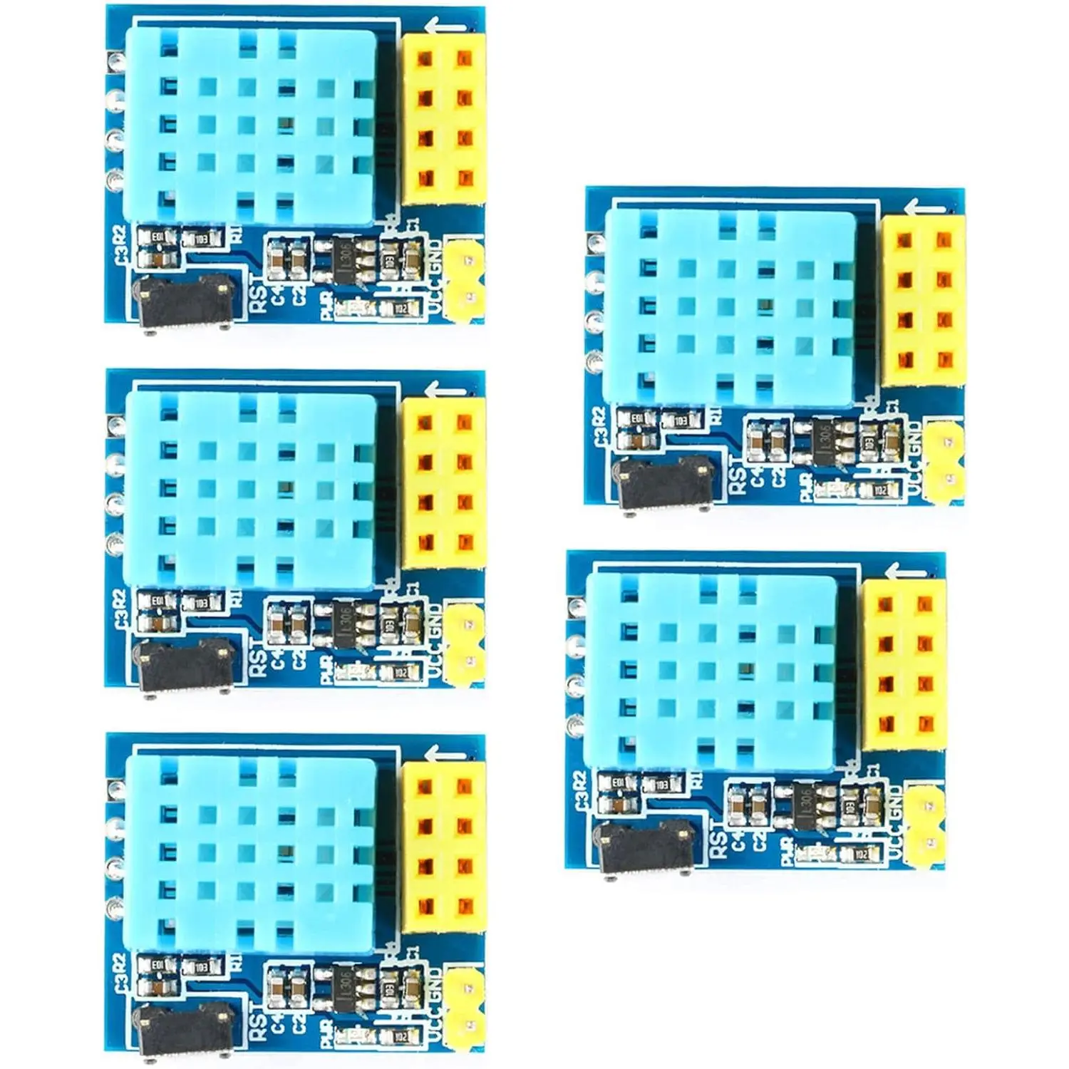 5 count DHT11 Sensor Module Temperature and Humidity WiFi Node Module ESP8266 ESP01 ESP01S Internet of Things   Sensor Module WiFi  Transceiver Module