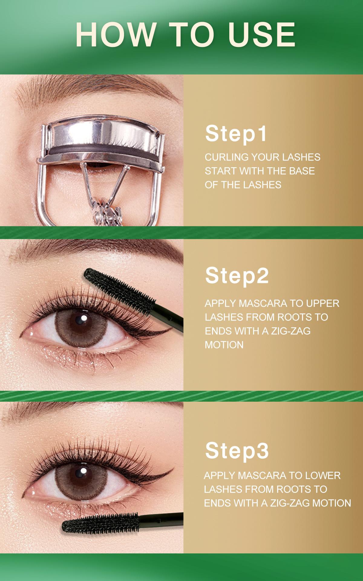 Waterproof and sweatproof mascara, non-smudging, thickening, curling, quick-drying, setting eyelash primer, in stock