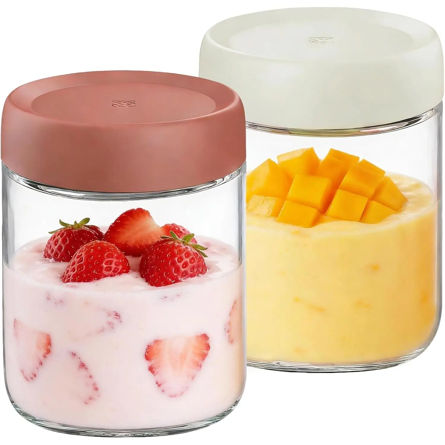 16oz Overnight Oats Containers with full  - 2 Pack size Bulk Glass Jar, Meal Prep Jars for Yogurt, Salad, Smoothies,  Storage appliance Containers (Leakproof, Dishwasher & Freezer Safe)